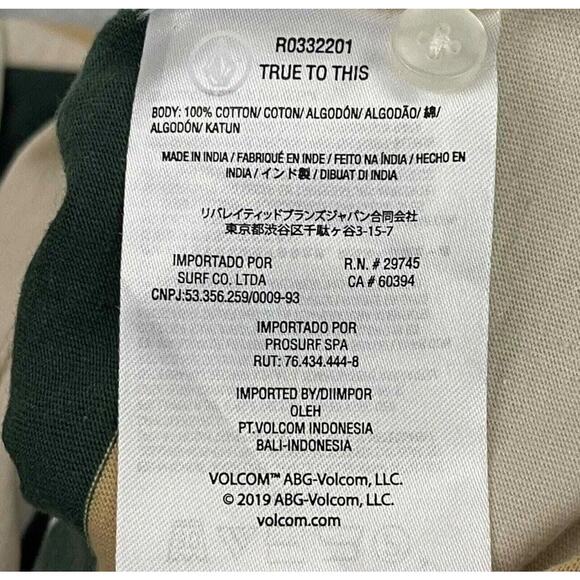 Volcom Girls Volarco 100% Cotton Stripe Polo Top Size 8/10 Medium NWT - Picture 9 of 12